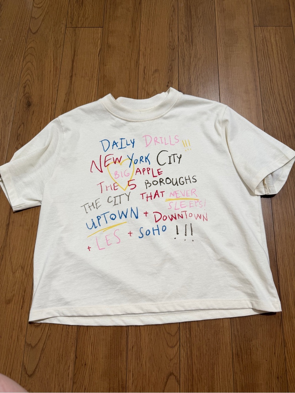 Daily Drills Cream Short-Sleeve NYC Graphic Tee